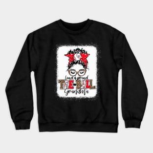 Tee-Ball Grandma Leopard Shirt Loud And Proud T-Ball Grandma Crewneck Sweatshirt